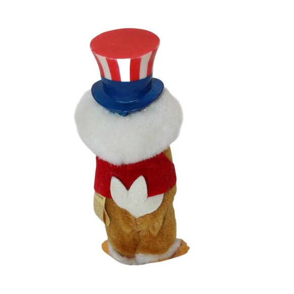 Applause 1984 Olympic Eagle Uncle Sam Plush Figurine With Striped Hat & Bow Tie - Picture 3 of 5